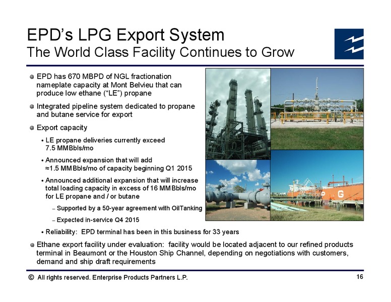Morgan Stanley Midstream MLP and Diversified Natural Gas Corporate Access Event – Enterprise Products Partners LP – slide 15