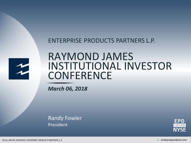 Raymond James Investor Conference – Enterprise Products Partners LP – slide 1