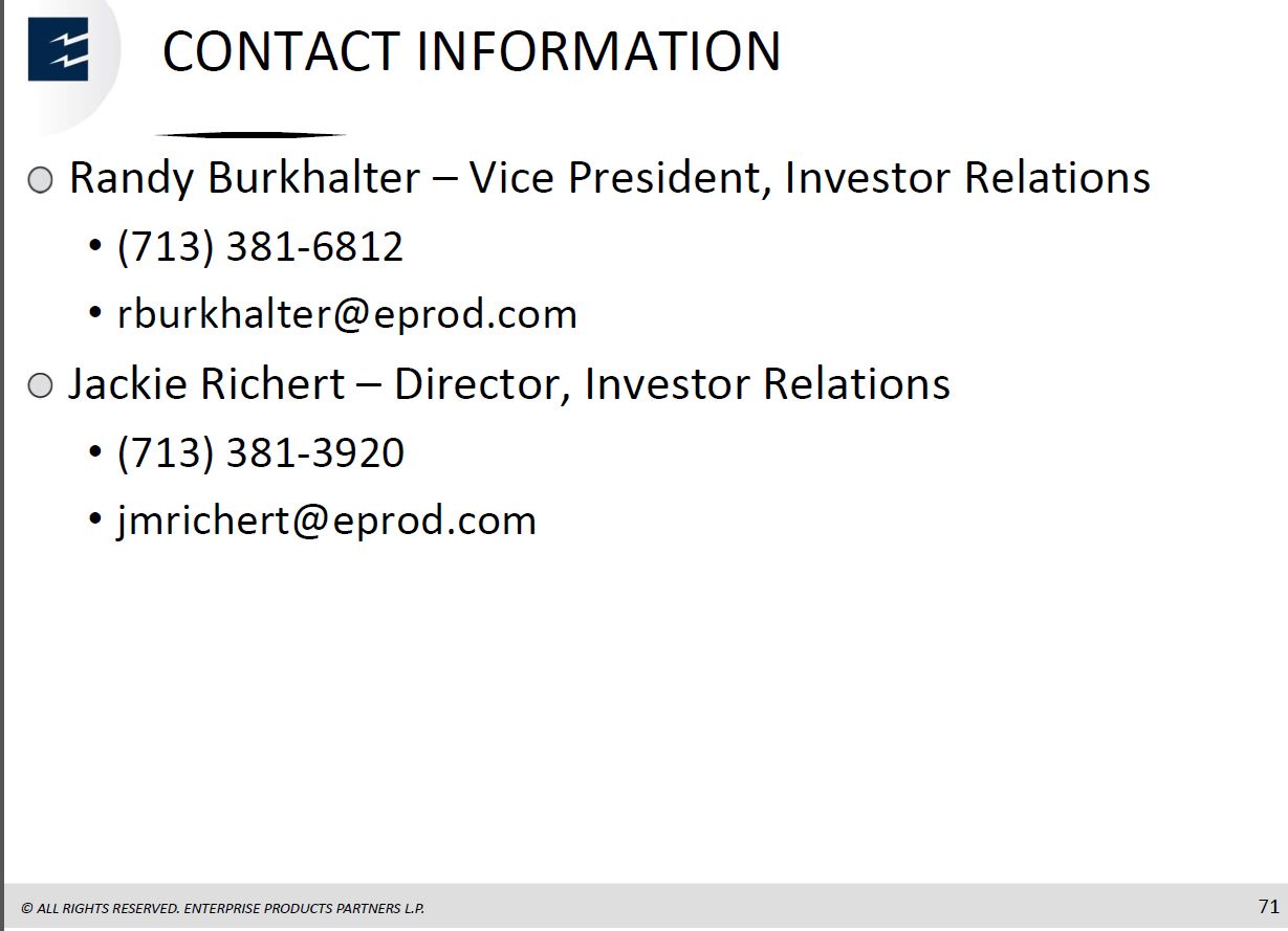 MLP and Energy Infrastructure Conference – Enterprise Products Partners LP – slide 70