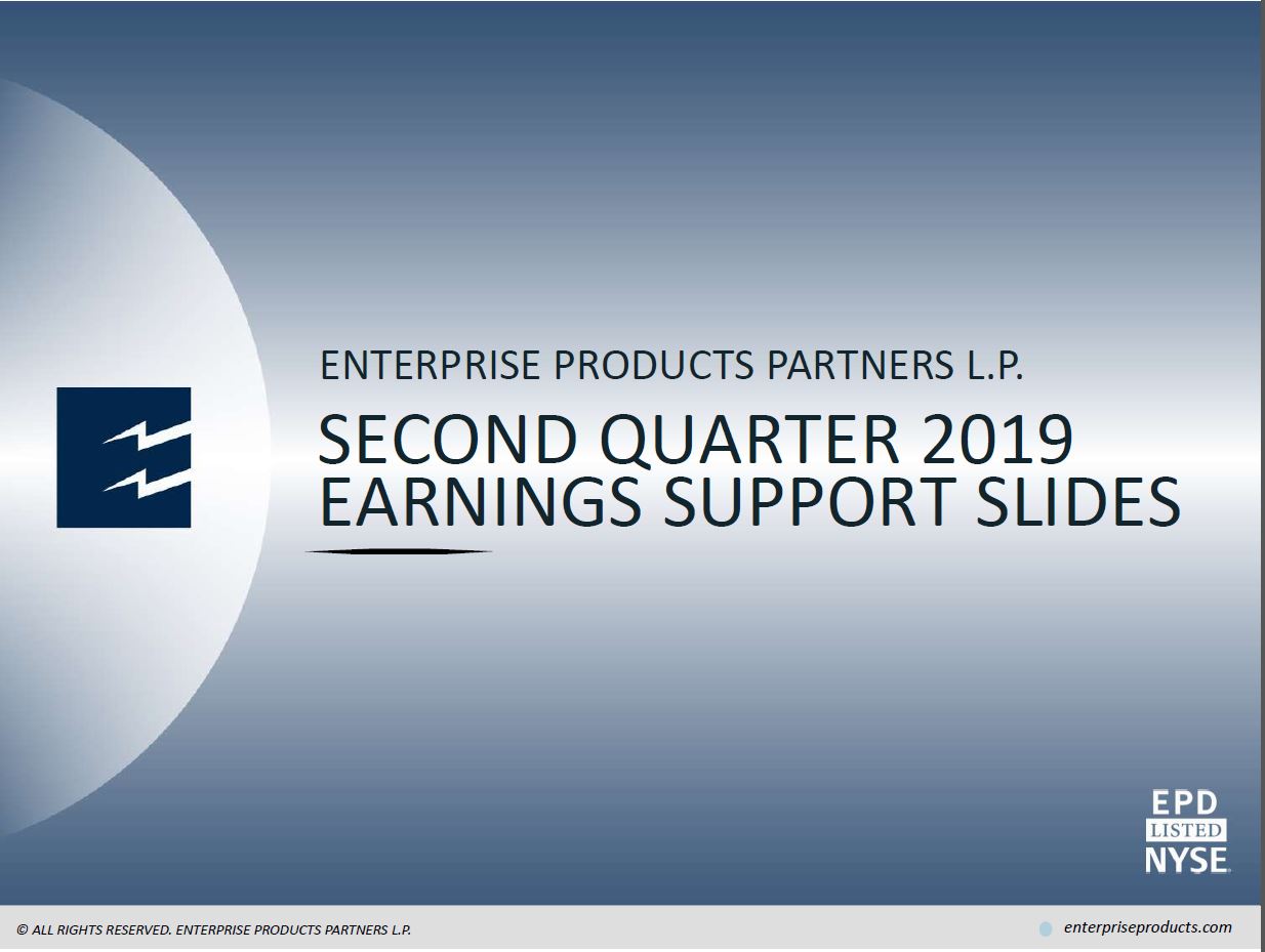 2Q 2019 Earnings Presentation – Enterprise Products Partners LP – slide 1