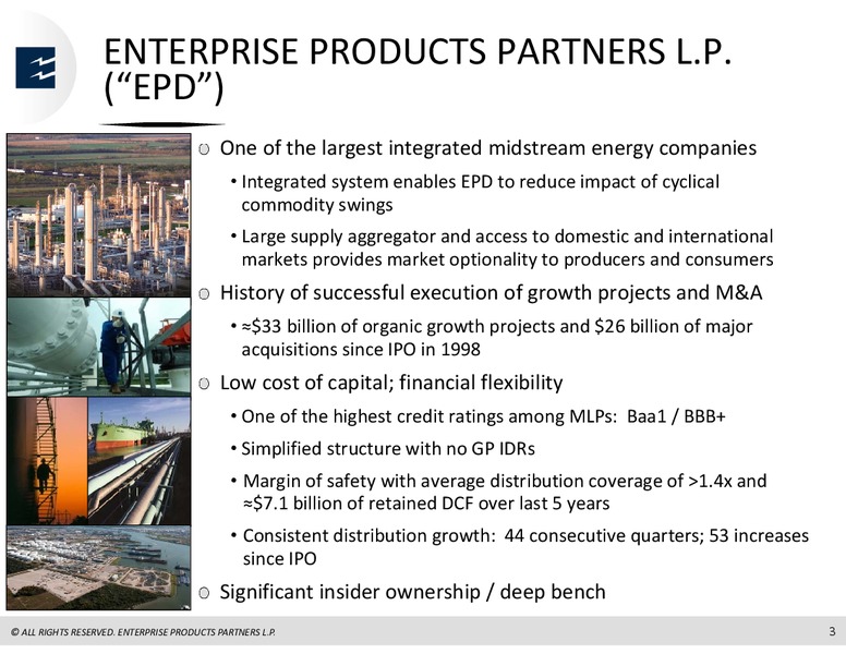 Goldman Sachs MLP and Pipeline Conference – Enterprise Products Partners LP – slide 2