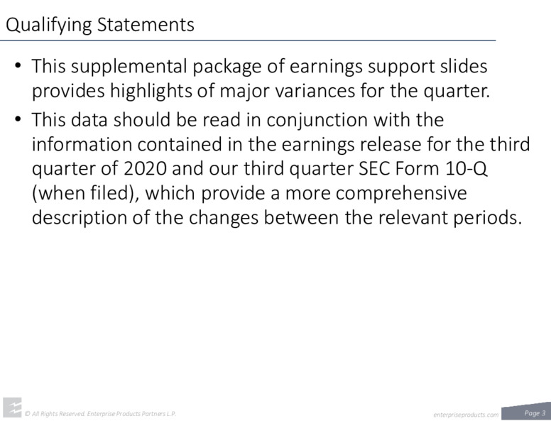 Q3 2020 Earnings Presentation – Enterprise Products Partners LP – slide 2