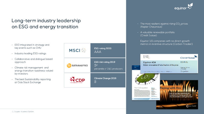 September 2020 Business Update – Equinor – slide 31