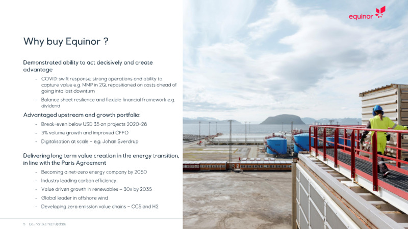 Business Update   November 2020 – Equinor – slide 5