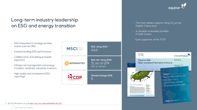 Business Update   November 2020 – Equinor – slide 37