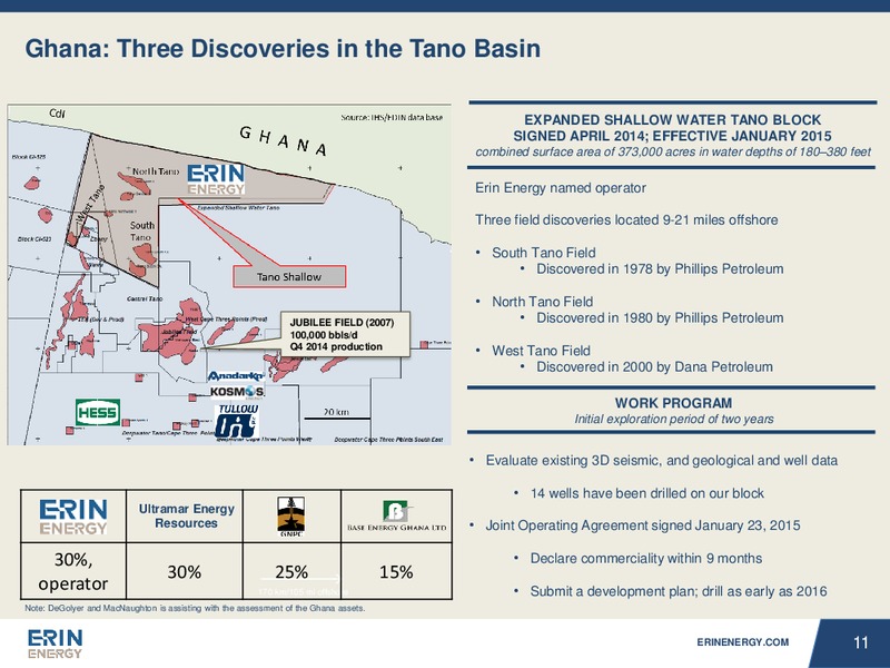 May 2015 Investor Presentation – Erin Energy Corp. – slide 10