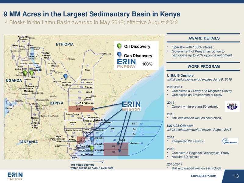 May 2015 Investor Presentation – Erin Energy Corp. – slide 12