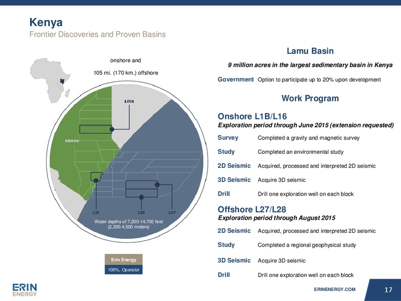 JULY 2015 INVESTOR PRESENTATION – Erin Energy Corp. – slide 16