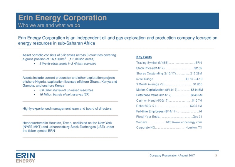 Enercom The Oil and Gas Conference – Erin Energy Corp. – slide 2