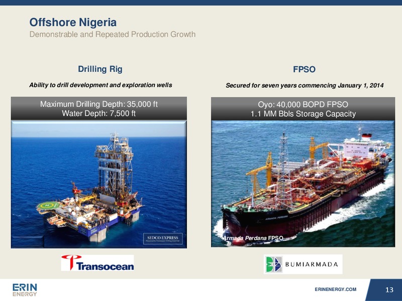 September 2015 Investor Presentation – Erin Energy Corp. – slide 12