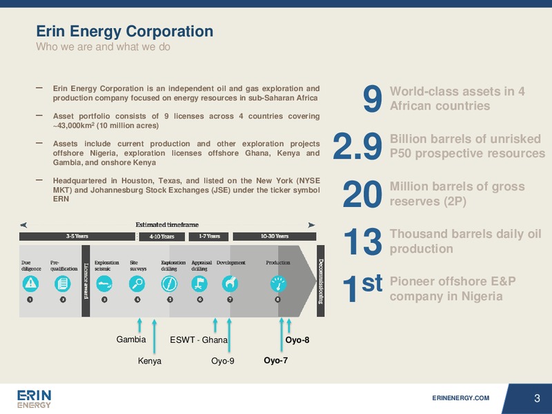 Presentation – Erin Energy Corp. – slide 2