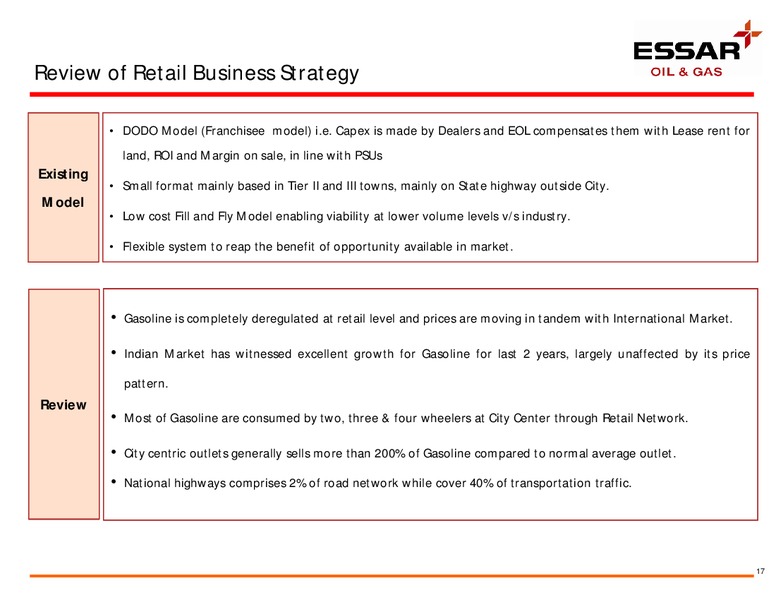 FEBRUARY 2014 INVESTOR PRESENTATION – Essar Group – slide 18