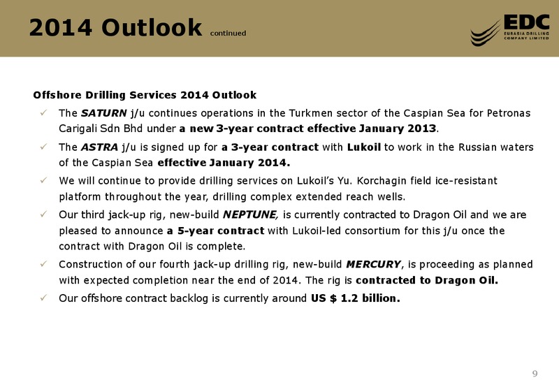 CREDIT SUISSE ENERGY SUMMIT – Eurasia Drilling Company Limited – slide 8