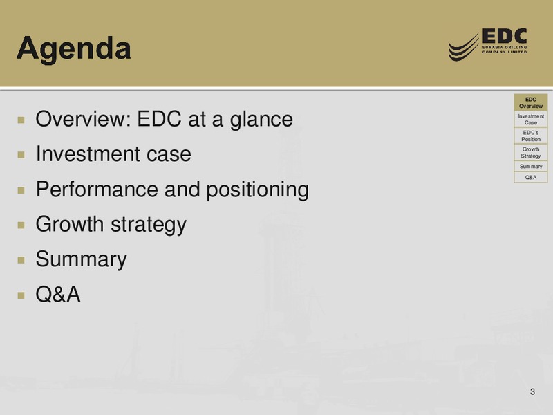 UBS RUSSIA AND CIS 1 1 CONFERENCE – Eurasia Drilling Company Limited – slide 2