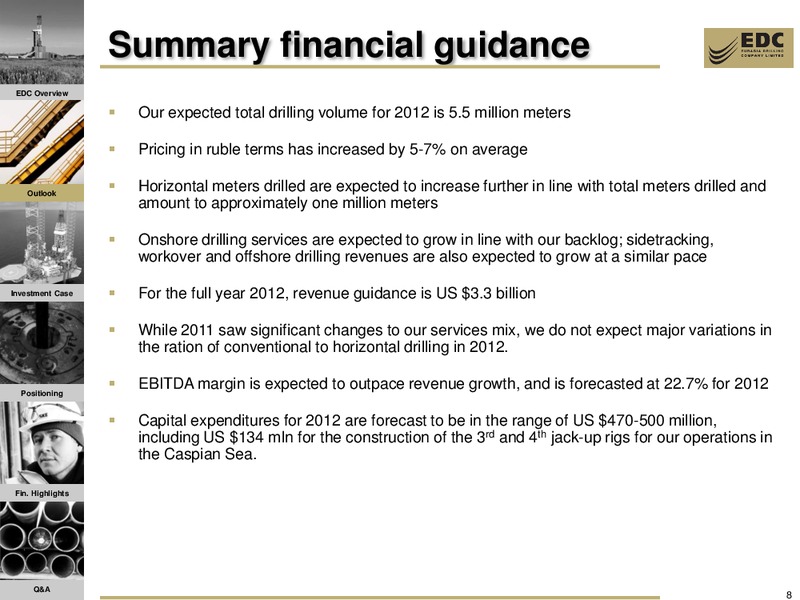GOLDMAN SACHS EUROPEAN OIL SERVICES SYMPOSIUM – Eurasia Drilling Company Limited – slide 7