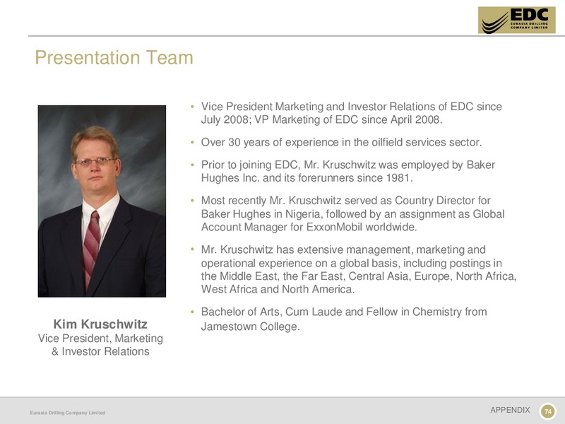 CAPITAL MARKETS DAY – Eurasia Drilling Company Limited – slide 73