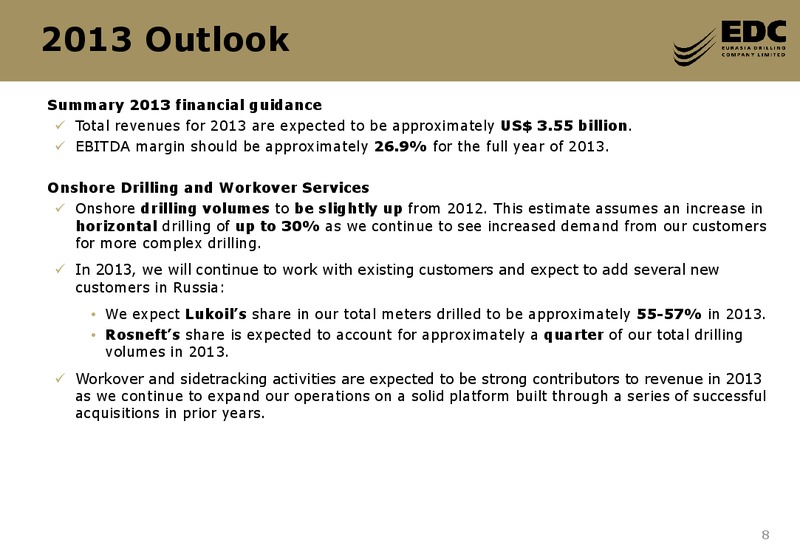 WOOD WINTER IN PRAGUE  EMERGING EUROPE CONFERENCE – Eurasia Drilling Company Limited – slide 7