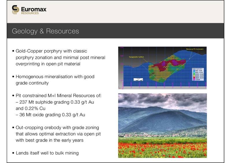 May 2015 Corporate Presentation – Euromax Resources Ltd. – slide 12