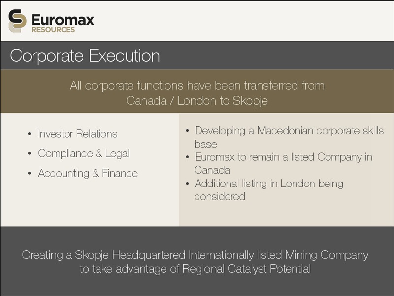 Investor Update September 2015 – Euromax Resources Ltd. – slide 6
