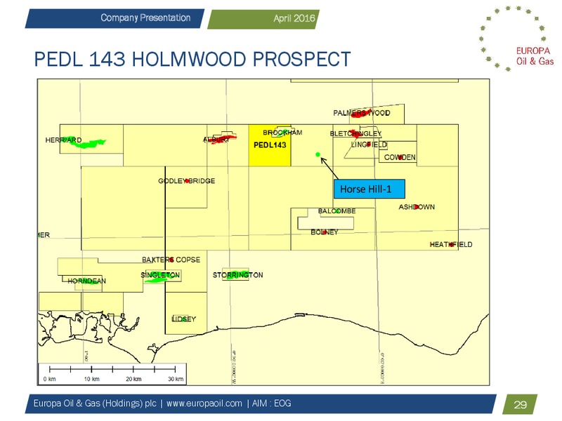 Company Presentation April 2016 – Europa Oil and Gas – slide 29