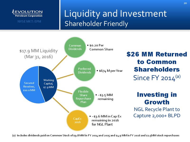 Enercom Conference – Evolution Petroleum Corp. – slide 19