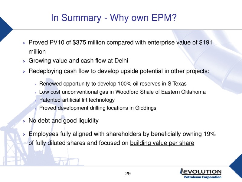 IPAA OGIS – Evolution Petroleum Corp. – slide 28