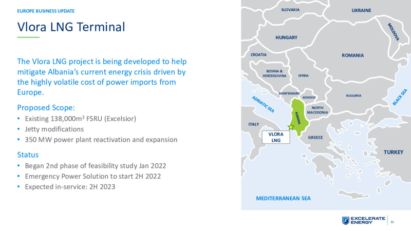 1Q 2022 Earnings Presentation – Excelerate Energy, Inc. – slide 11