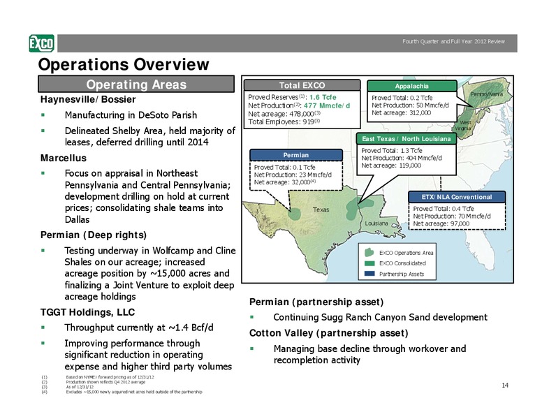 Fourth Quarter and Full Year 2012 Review – Exco Resources Inc. – slide 14
