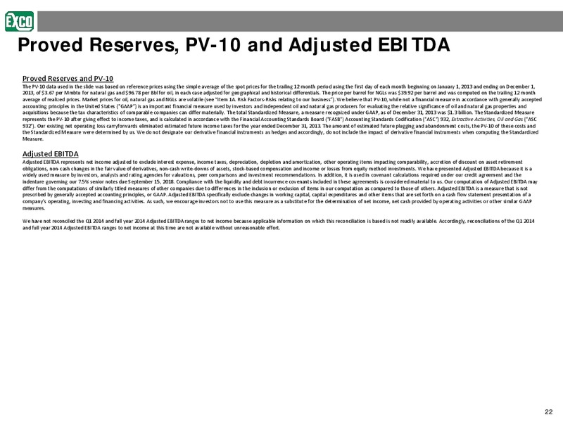 Investor Presentation – Exco Resources Inc. – slide 20