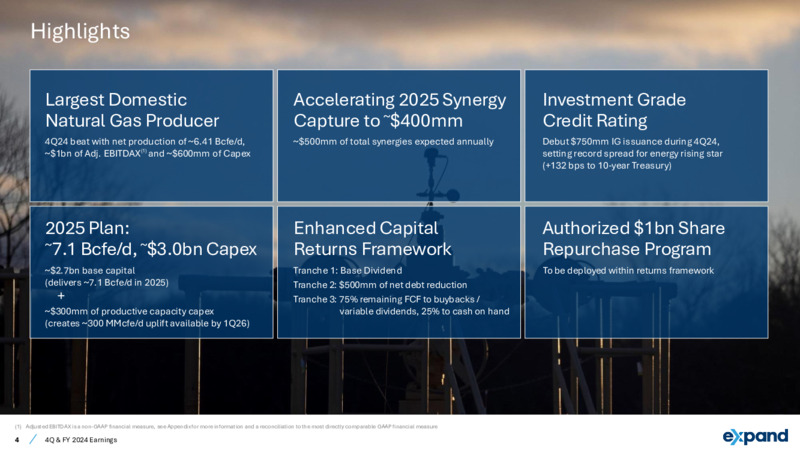 4Q & FY 2024 Earnings – Expand Energy – slide 4