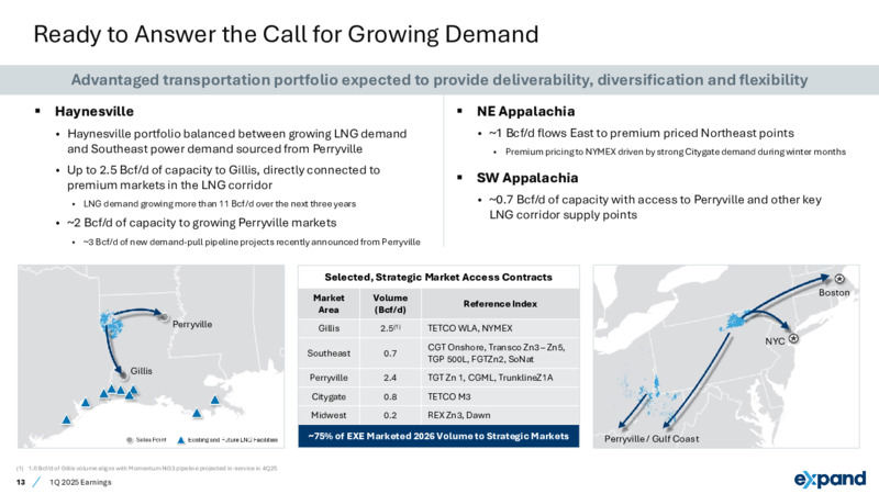 1Q 2025 Earnings Presentation – Expand Energy – slide 13