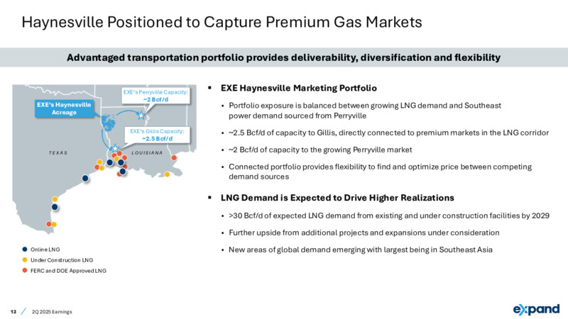 2Q 2025 Earnings – Expand Energy – slide 13