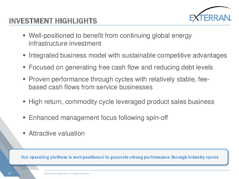 Simmons Energy Conference – Exterran Corporation – slide 17