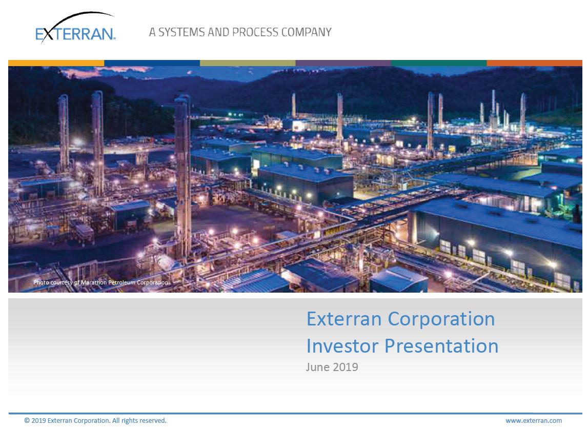 June 2019 Investor Presentation – Exterran Corporation – slide 1