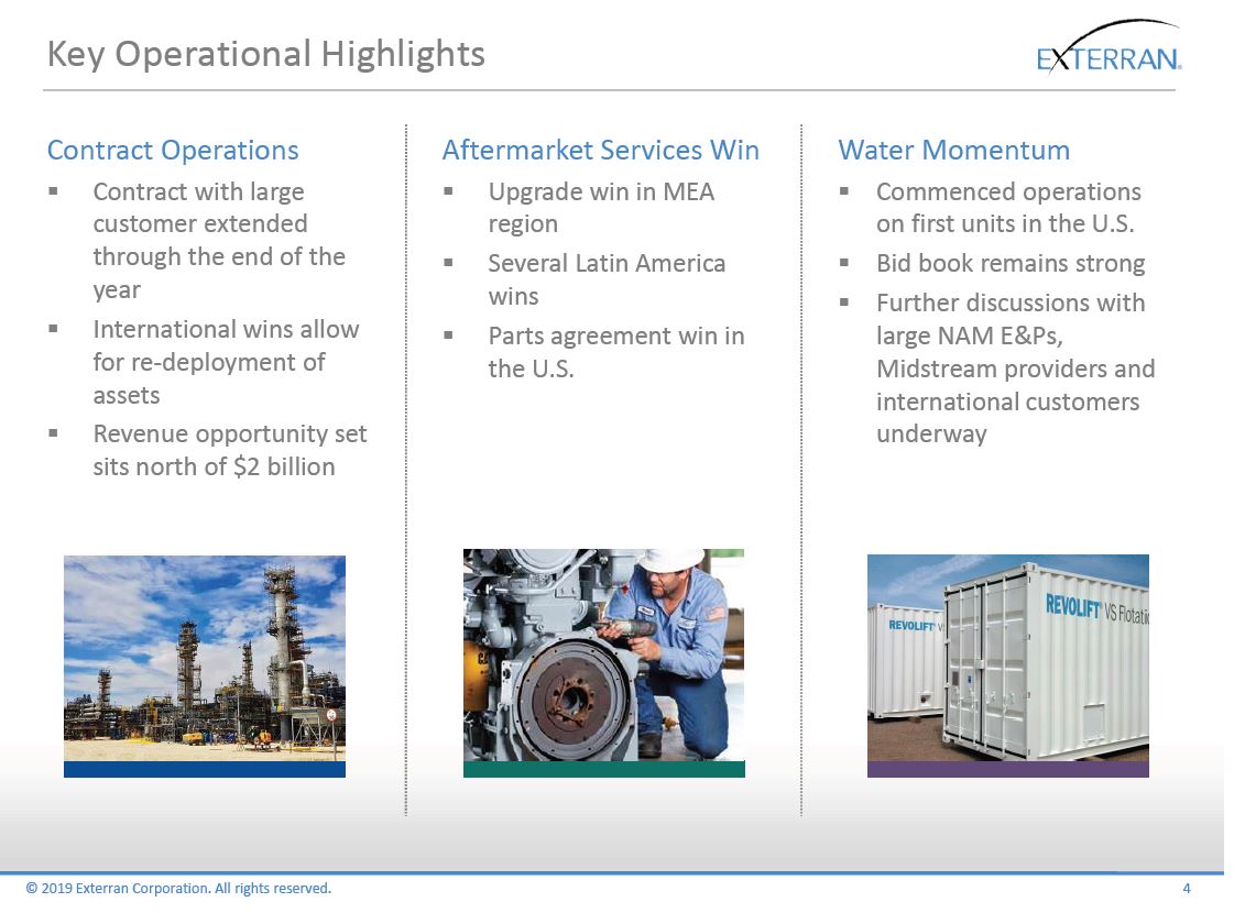 2Q 2019 Earnings Presentation – Exterran Corporation – slide 3