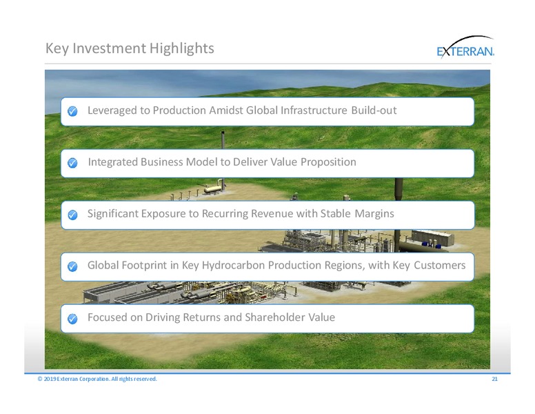 August 2019 Investor Presentation – Exterran Corporation – slide 19
