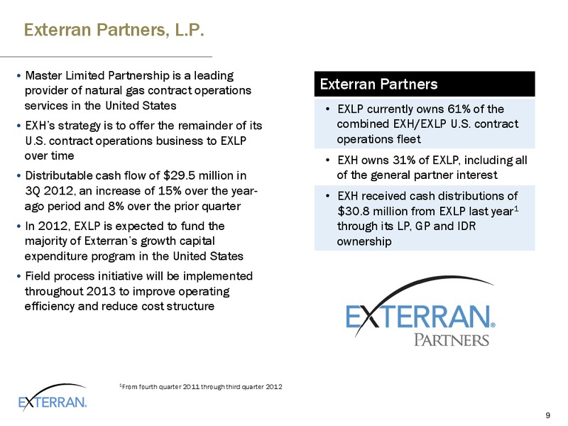 ALTACORP AND ATB ENERGY SERVICES AND INFRASTRUCTURE CONFERENCE – Exterran Holdings, Inc. – slide 9
