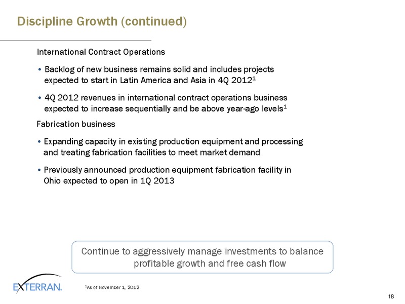 ALTACORP AND ATB ENERGY SERVICES AND INFRASTRUCTURE CONFERENCE – Exterran Holdings, Inc. – slide 18
