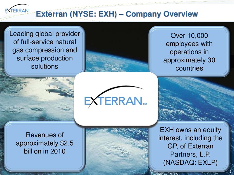 HOWARD WEIL 2011 ENERGY CONFERENCE – Exterran Holdings, Inc. – slide 2