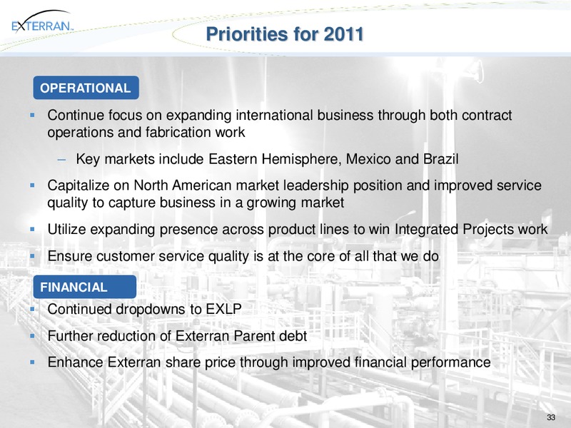 HOWARD WEIL 2011 ENERGY CONFERENCE – Exterran Holdings, Inc. – slide 33