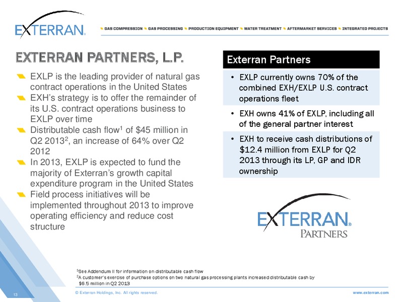 JP MORGAN OIL AND GAS CORPORATE ACCESS DAY – Exterran Holdings, Inc. – slide 12