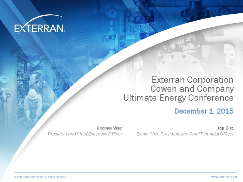 Cowen and Company Ultimate Energy Conference – Exterran Holdings, Inc. – slide 1