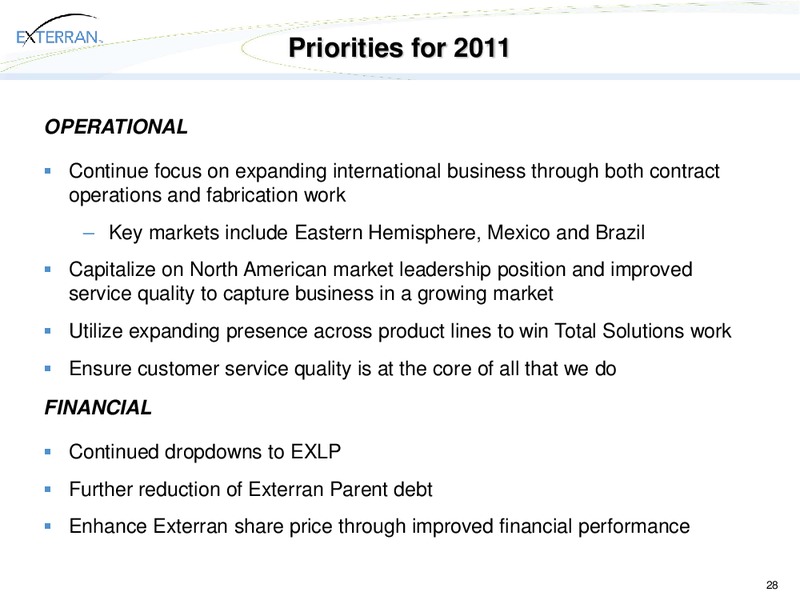 CREDIT SUISSE 2011 ENERGY SUMMIT – Exterran Partners Lp – slide 28