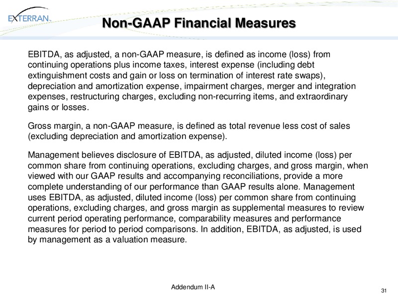 CREDIT SUISSE 2011 ENERGY SUMMIT – Exterran Partners Lp – slide 31