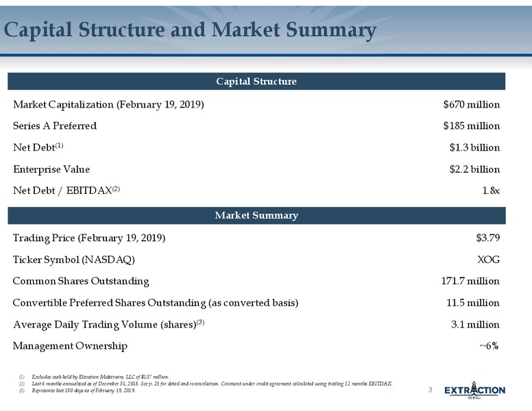 February 2019 Corporate Update – Extraction Oil and Gas – slide 2