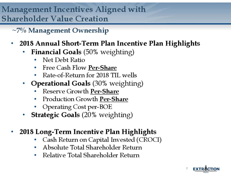 1Q 2018 Earnings Presentation – Extraction Oil and Gas – slide 6