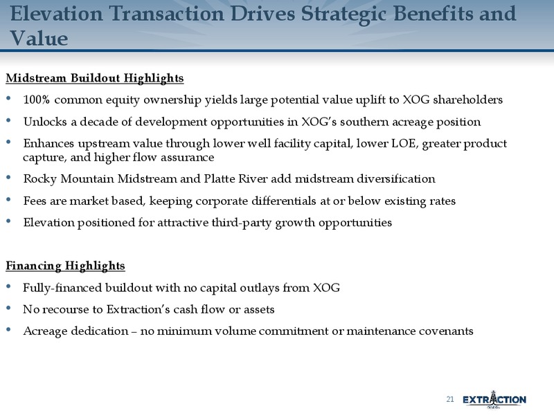 August 2019 Corporate Presentation – Extraction Oil and Gas – slide 20