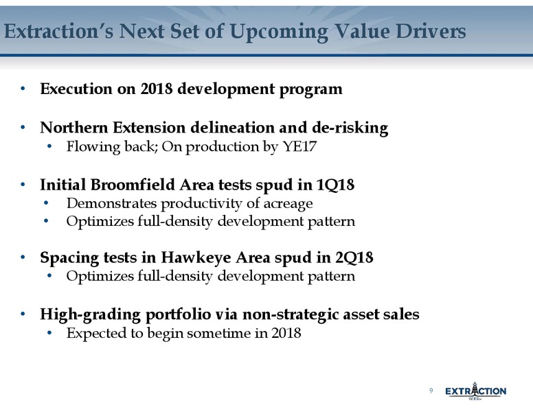 December 2017 Corporate Update – Extraction Oil and Gas – slide 8