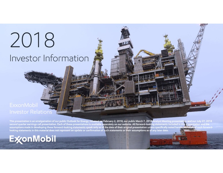 2018 Investor Information – ExxonMobil – slide 1
