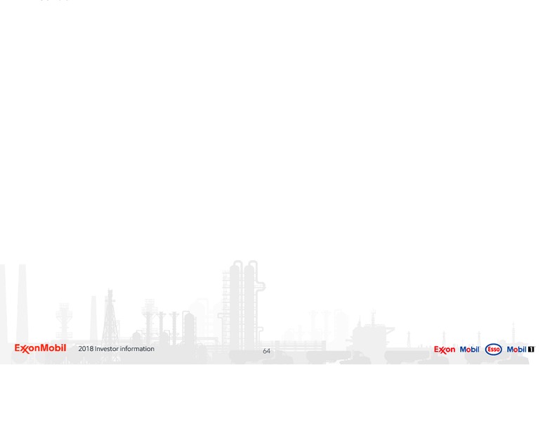 2018 Investor Information – ExxonMobil – slide 64